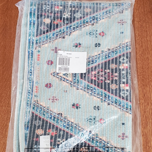 Anthropologie Handwoven Cary Runner Bath Mat- multi-colored - Picture 5 of 12